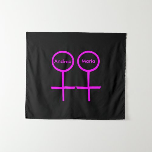 Lesbian Lovers Personalized Tapestry