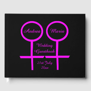Lesbian Lovers Personalized Wedding Guestbook