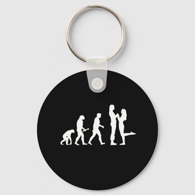 Lesbian Marriage Evolution - Keychain (Front)