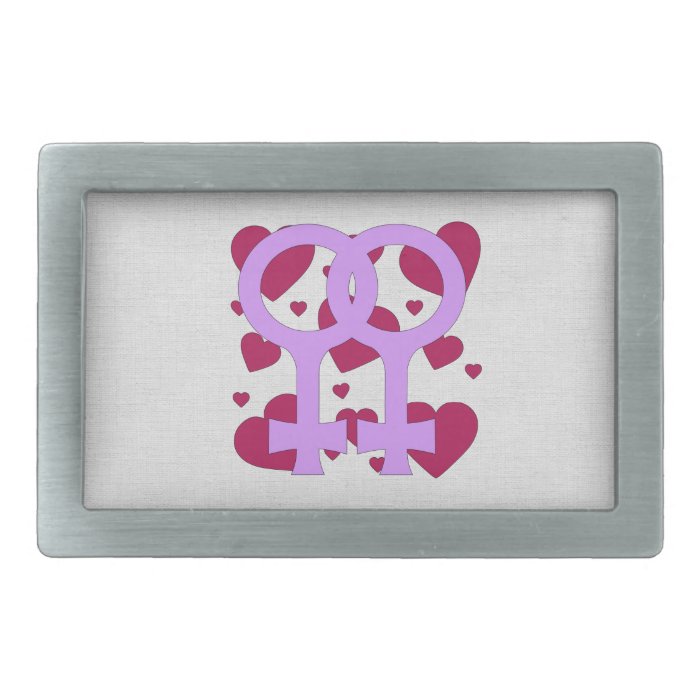 Lesbian Marriage Hearts Belt Buckles