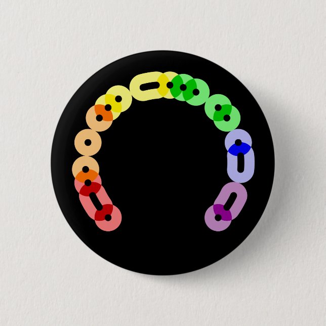 Lesbian Morse Code Arc Round Button (Front)