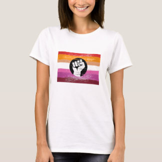 Lesbian Painted Protest Flag T-Shirt