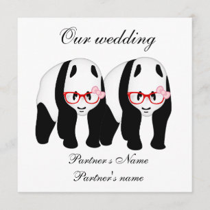 Lesbian, Panda's wedding invitation