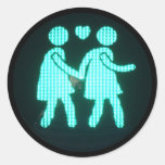 Lesbian Pedestrian Signal Sticker at Zazzle