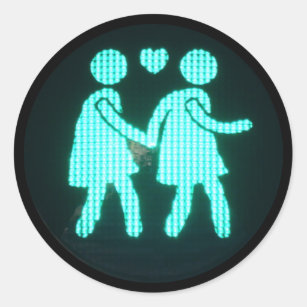 Lesbian Pedestrian Signal Sticker