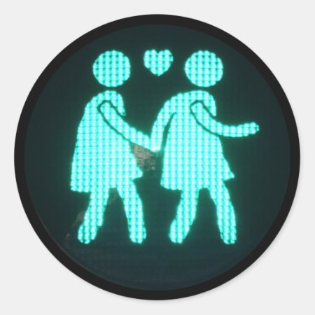 Lesbian Pedestrian Signal Sticker