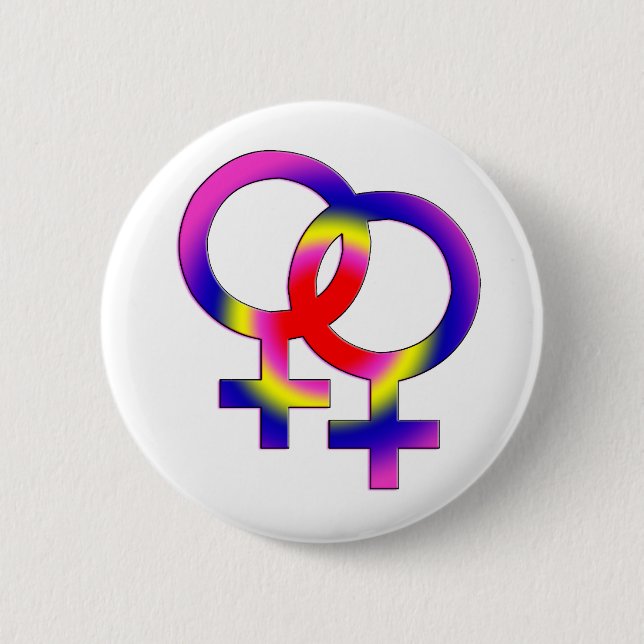 lesbian pinback button (Front)