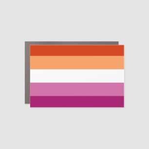 Lesbian Pride (5 Stripes) House Flag Car Magnet