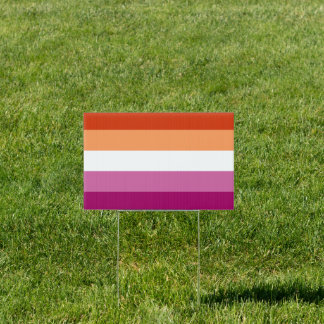 Lesbian Pride (5 Stripes) House Flag Sign
