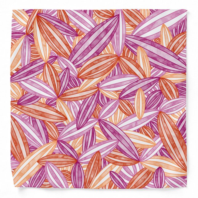 Lesbian Pride Abstract Zen Flower Petals Pink Bandana (Front)