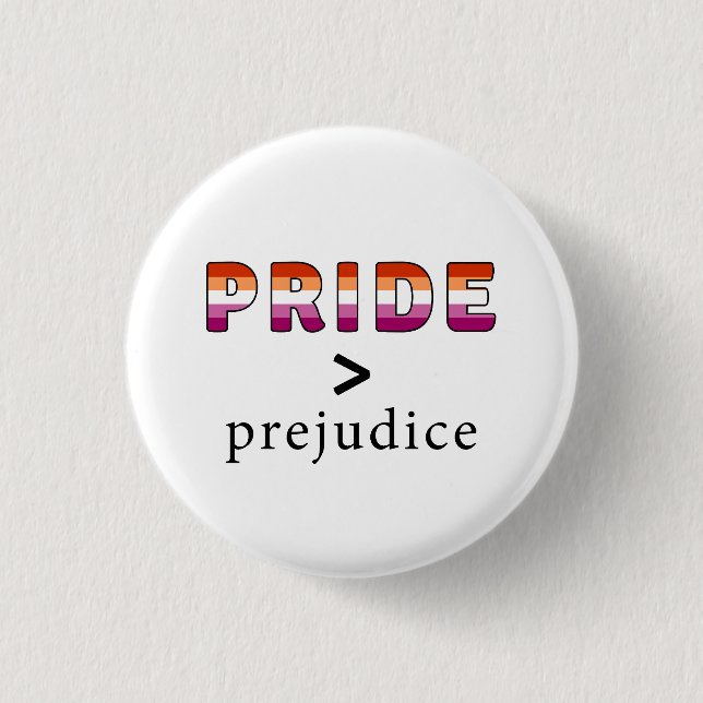 Lesbian Pride and Prejudice  Button (Front)