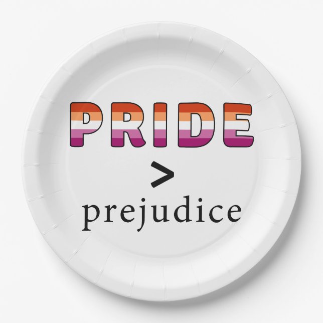 Lesbian Pride and Prejudice  Paper Plates (Front)