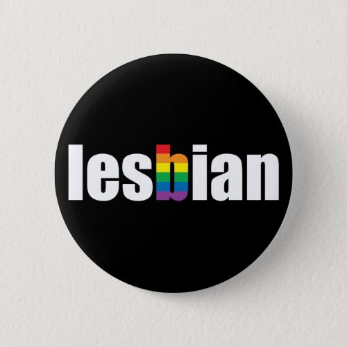 Lesbian Pride Black Button