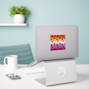 Lesbian Pride Black Cat - Mystical Witchy Sticker