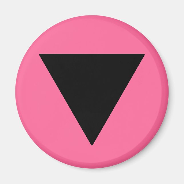 Lesbian Pride Black Triangle Magnet (Front)