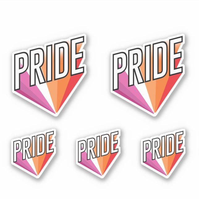 Lesbian Pride Burst Sticker (Front)