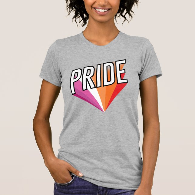 Lesbian Pride Burst T-Shirt (Front)