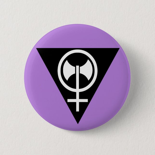 Lesbian pride button - lavender (Front)