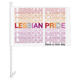 Lesbian Pride Car Flag