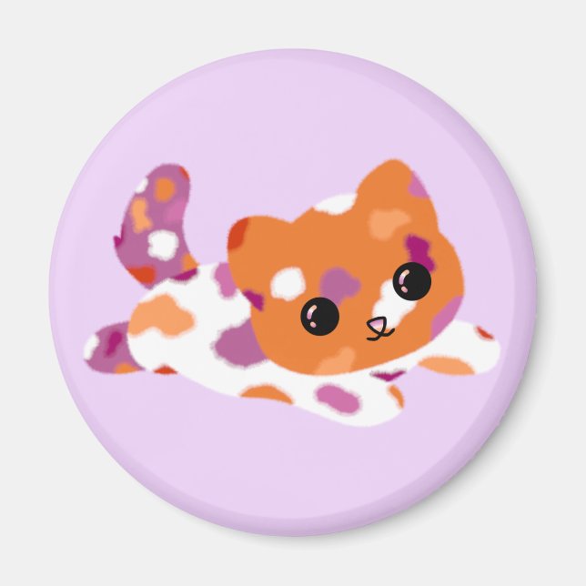 Lesbian Pride Cat Magnet (Front)