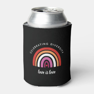 Lesbian Pride Celebrating Diversity Love Is Love Can Cooler