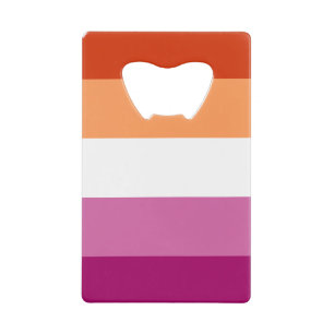 Lesbian Pride Credit Card Bottle Opener