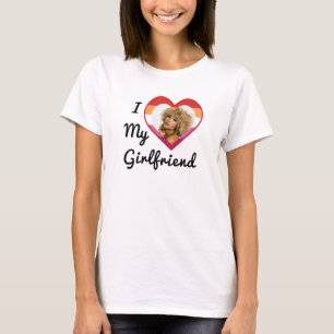 Lesbian Pride Custom Photo I Love My Girlfriend T-Shirt