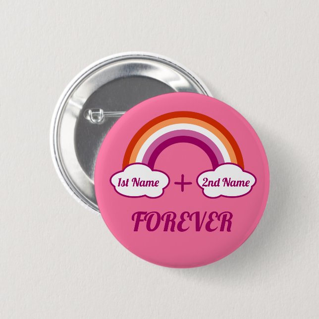 Lesbian pride design /a couple button (Front & Back)