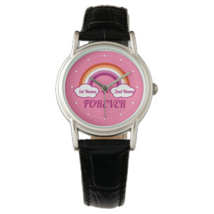 Lesbian pride design /a couple gift watch