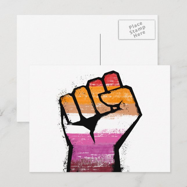 Lesbian Pride Fist Postcard (Front/Back)