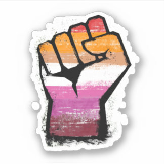 Lesbian Pride Fist Sticker