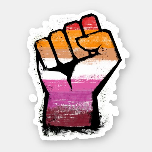 Lesbian Pride Fist Sticker