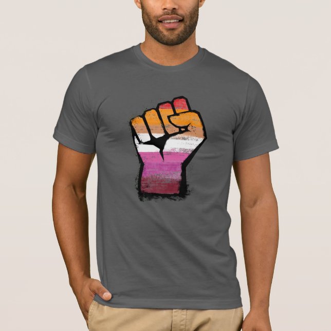Lesbian Pride Fist T-Shirt (Front)