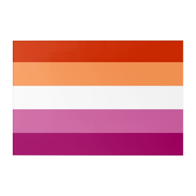 Lesbian Pride Flag (5 Stripes) Acrylic Print (Front)