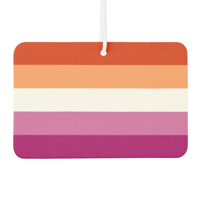 Lesbian Pride Flag (5 Stripes) Air Freshener (Front)