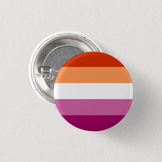 Lesbian Pride Flag (5 Stripes) Button (Front & Back)