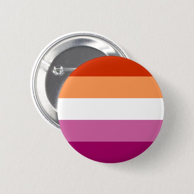 Lesbian Pride Flag (5 Stripes) Button (Front & Back)
