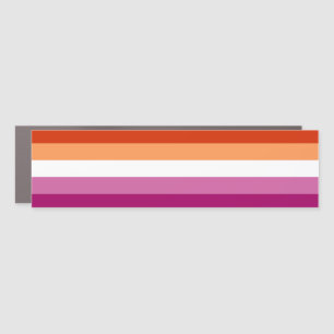 Lesbian Pride Flag (5 Stripes) Car Magnet