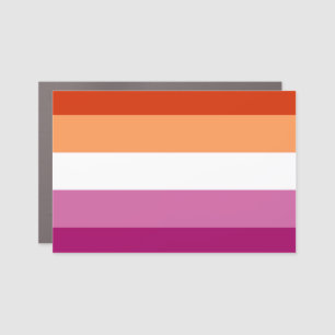 Lesbian Pride Flag (5 Stripes) Car Magnet