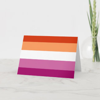 Lesbian Pride Flag (5 Stripes) Card