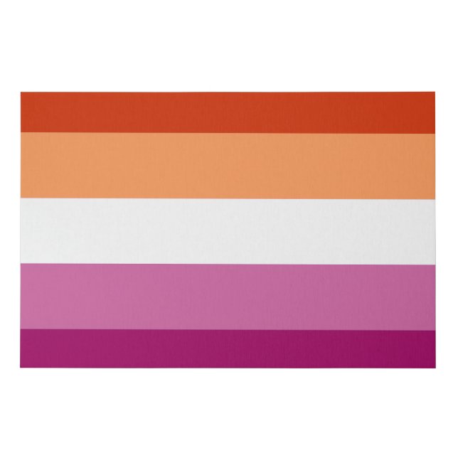 Lesbian Pride Flag (5 Stripes) Faux Canvas Print (Front)