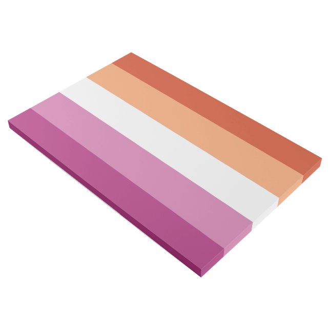 Lesbian Pride Flag (5 Stripes) Gallery Wrap (3/4)