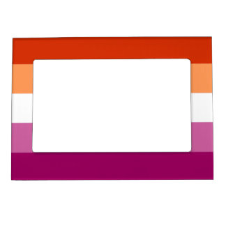 Lesbian Pride Flag (5 Stripes) Magnetic Frame