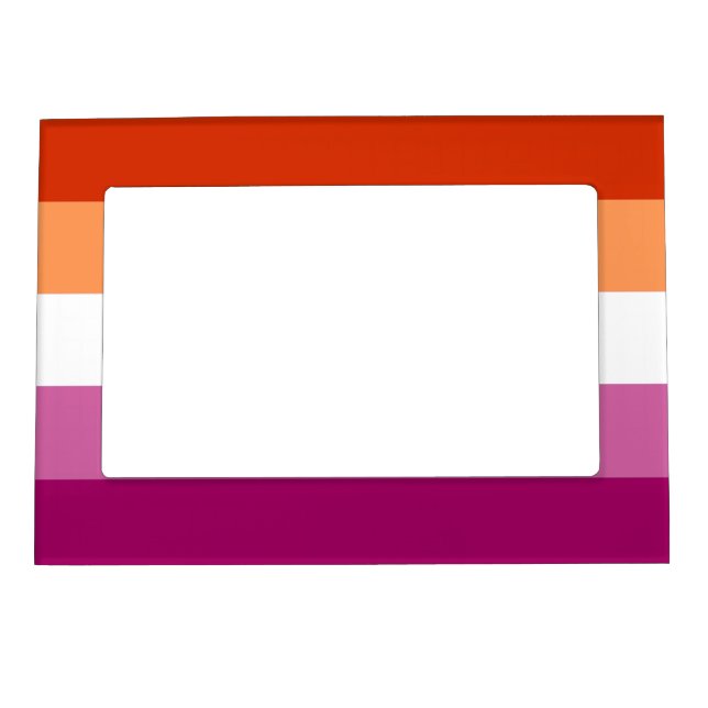 Lesbian Pride Flag (5 Stripes) Magnetic Frame (Front)