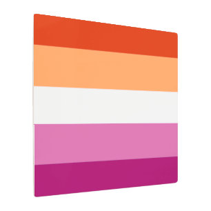 Lesbian Pride Flag (5 Stripes) Metal Print