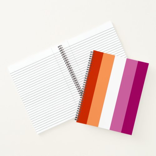Lesbian Pride Flag 5 Stripes Notebook