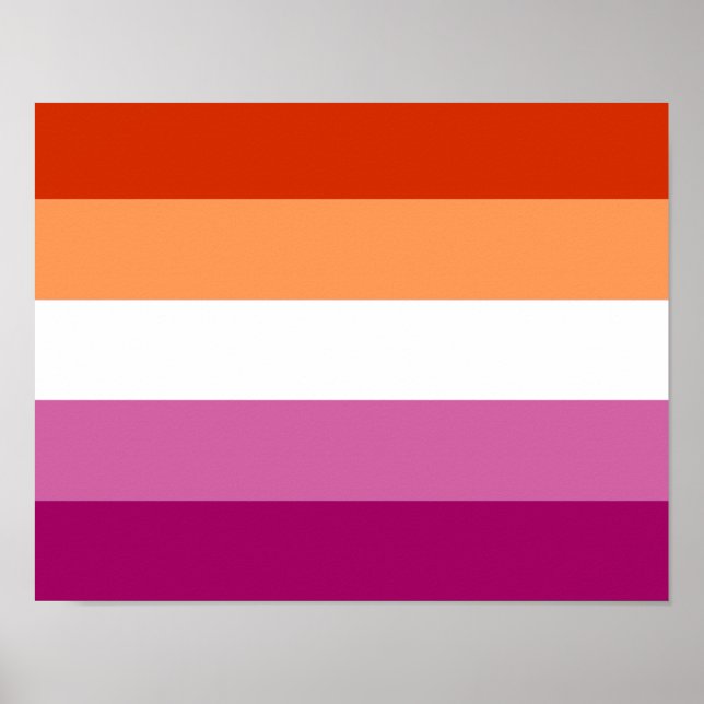 Lesbian Pride Flag (5 Stripes) Poster (Front)