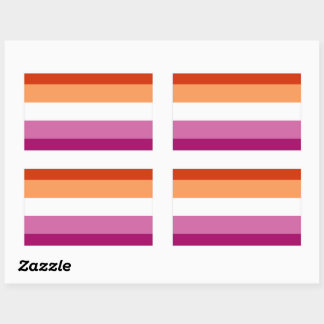 Lesbian Pride Flag (5 Stripes) Rectangular Sticker