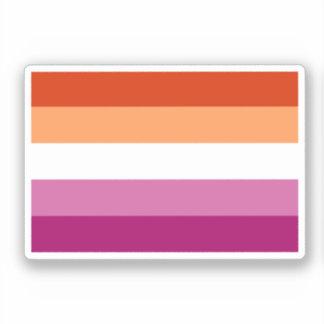 Lesbian Pride Flag (5 Stripes) Sticker