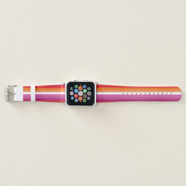 Lesbian Pride Flag Apple Watch Band (Front)